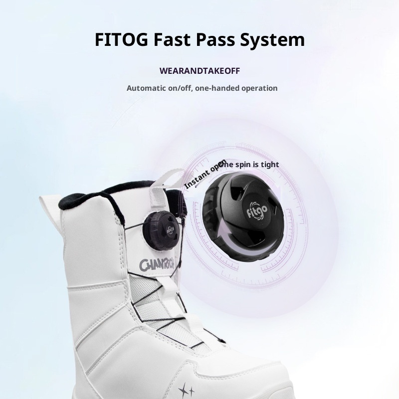 Zees CHANRICH Snowboard Boots For Kids Beginners Quick-Wear Knob Buckle Waterproof Warm Professional All-Region Ski Shoes_voghion.com