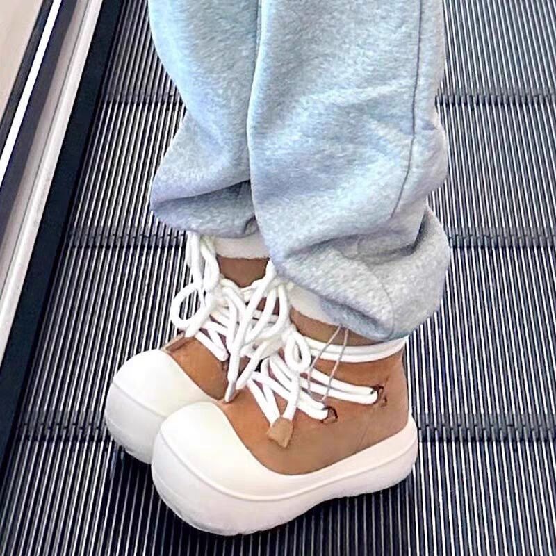 Zees Thick-Soled Warm Furry Snow Short For Women 2025 New Winter Height-Increasing Moon Ugly-Cute Ski High Boots_voghion.com