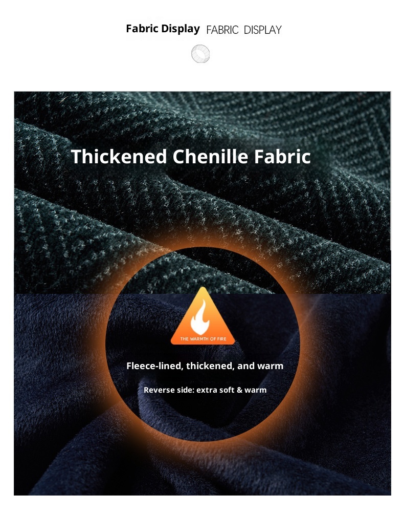 boy Boy Boy Boy 2023 Winter New Thickened Chenille Fleece Knitted Men's Round Neck Warm Base Layer Sweater_voghion.com