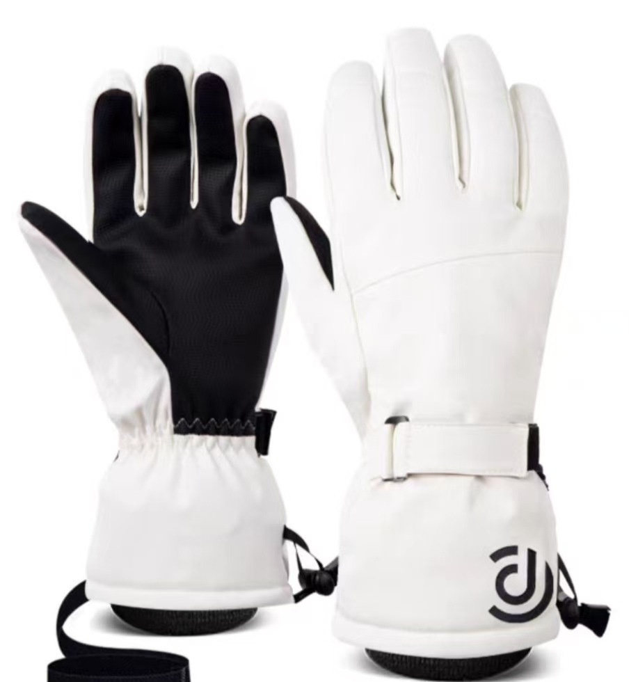 Guanti da sci invernali per bambini, foderati in pile, spessi, caldi, per bici elettrica, antiscivolo, impermeabili, touchscreen, stile coppia_voghion.com