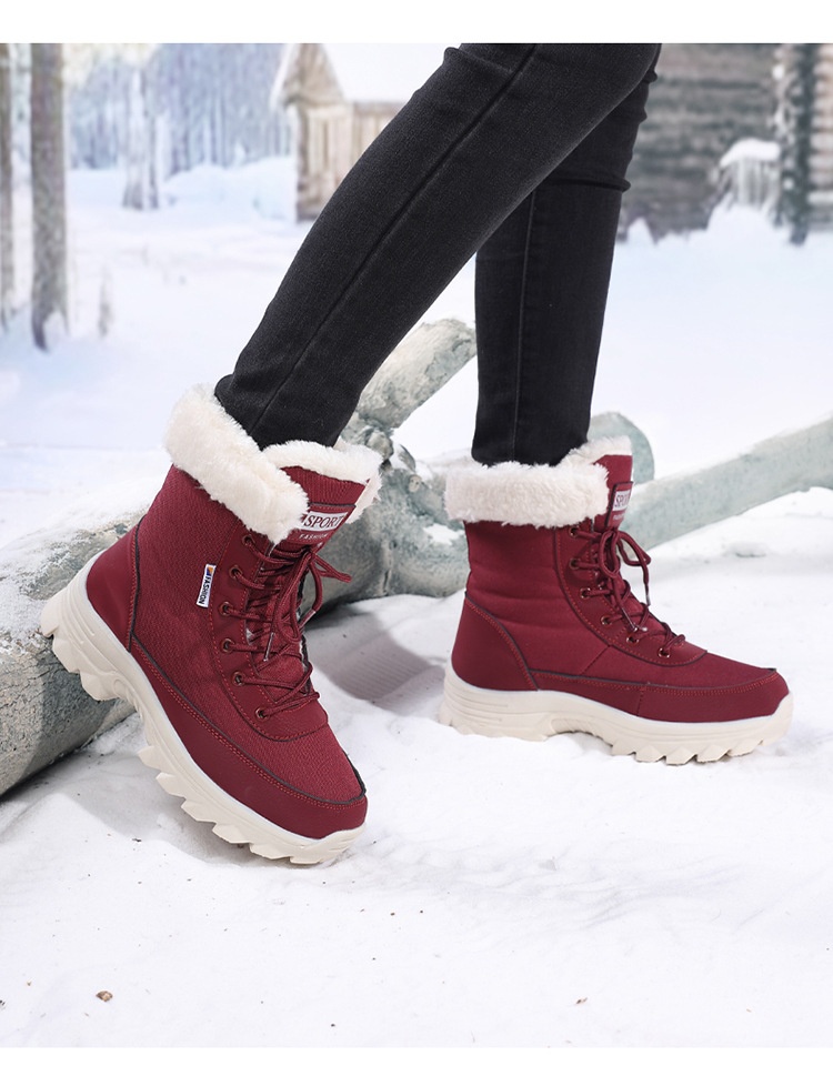 Zees Foreign Trade Outdoor antislip dikke warme katoenen schoenen voor dames Winter Northern Travel Ski Snowboots grote maat_voghion.com