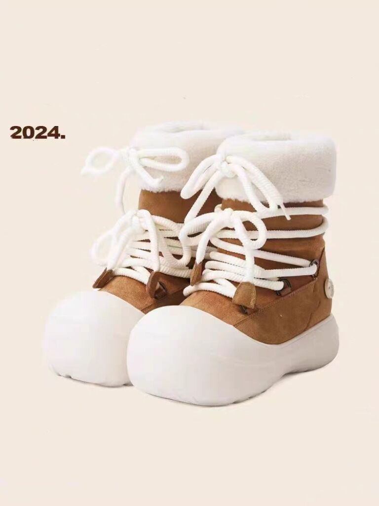 Zees Thick-Soled Warm Furry Snow Short For Women 2025 New Winter Height-Increasing Moon Ugly-Cute Ski High Boots_voghion.com