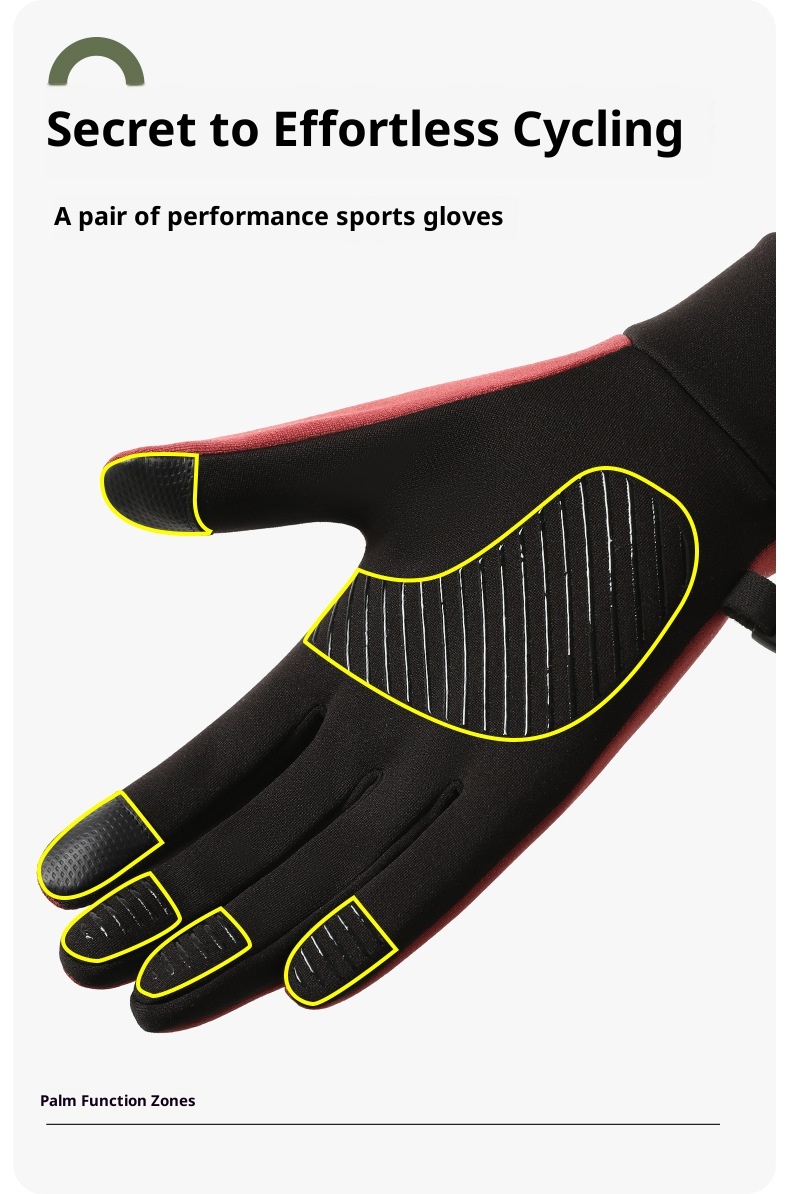 Guanti da sci e ciclismo da corsa, caldi, antiscivolo, in velluto, per uomo e donna, per attività all'aperto, autunno e inverno_voghion.com
