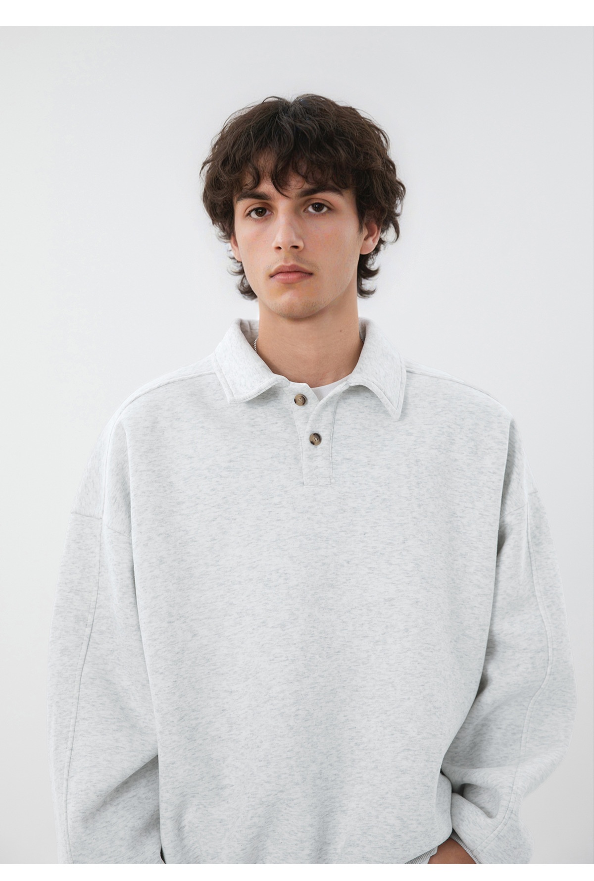 Sweat-shirt Boy Boy 380g épais à col rabattu pour homme, style automne, coupe ample, léger, style vintage Old Money_voghion.com