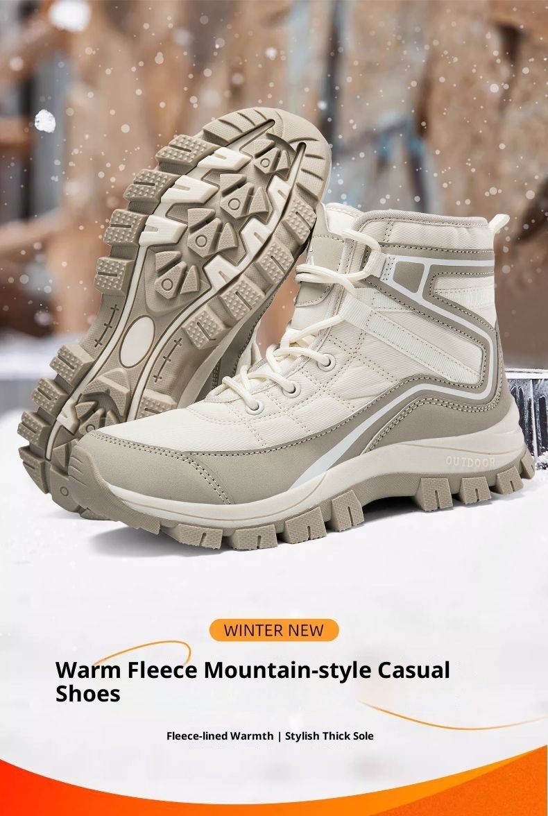 Zees Northeast Winter Boots For Women, Waterproof, Non-Slip, Warm, Fleece-Lined, Thickened, Comfortable, Outdoor Hiking, Snow_voghion.com