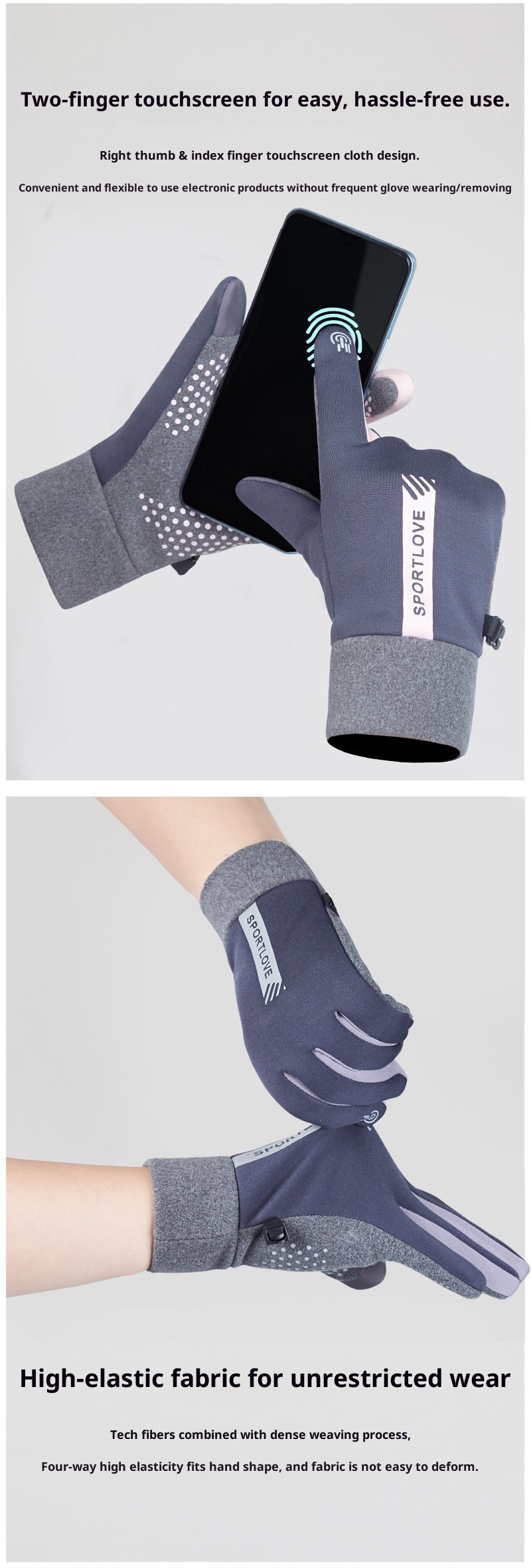 Boy Damen-Radhandschuhe Warm Plus Velvet Anti-Rutsch Touchscreen Winter Herren Winddichte und Kältedichte Skihandschuhe_voghion.com