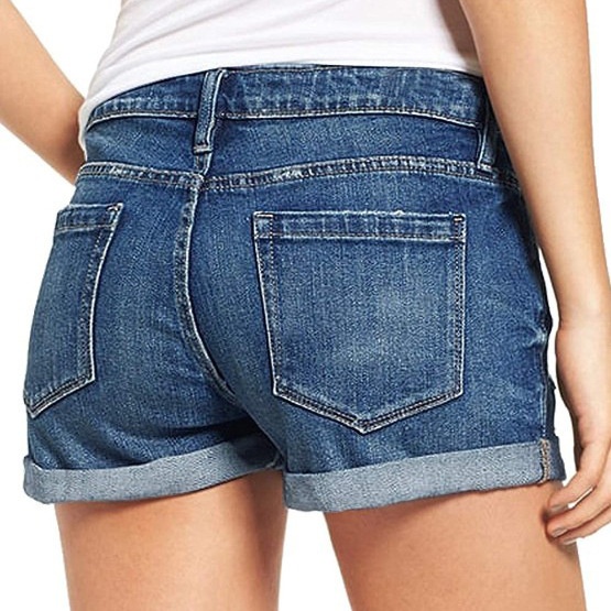 ChicShe European And American Foreign Trade Cross-Border Source Stretch Ripped Cuffed Denim Shorts For Women_voghion.com