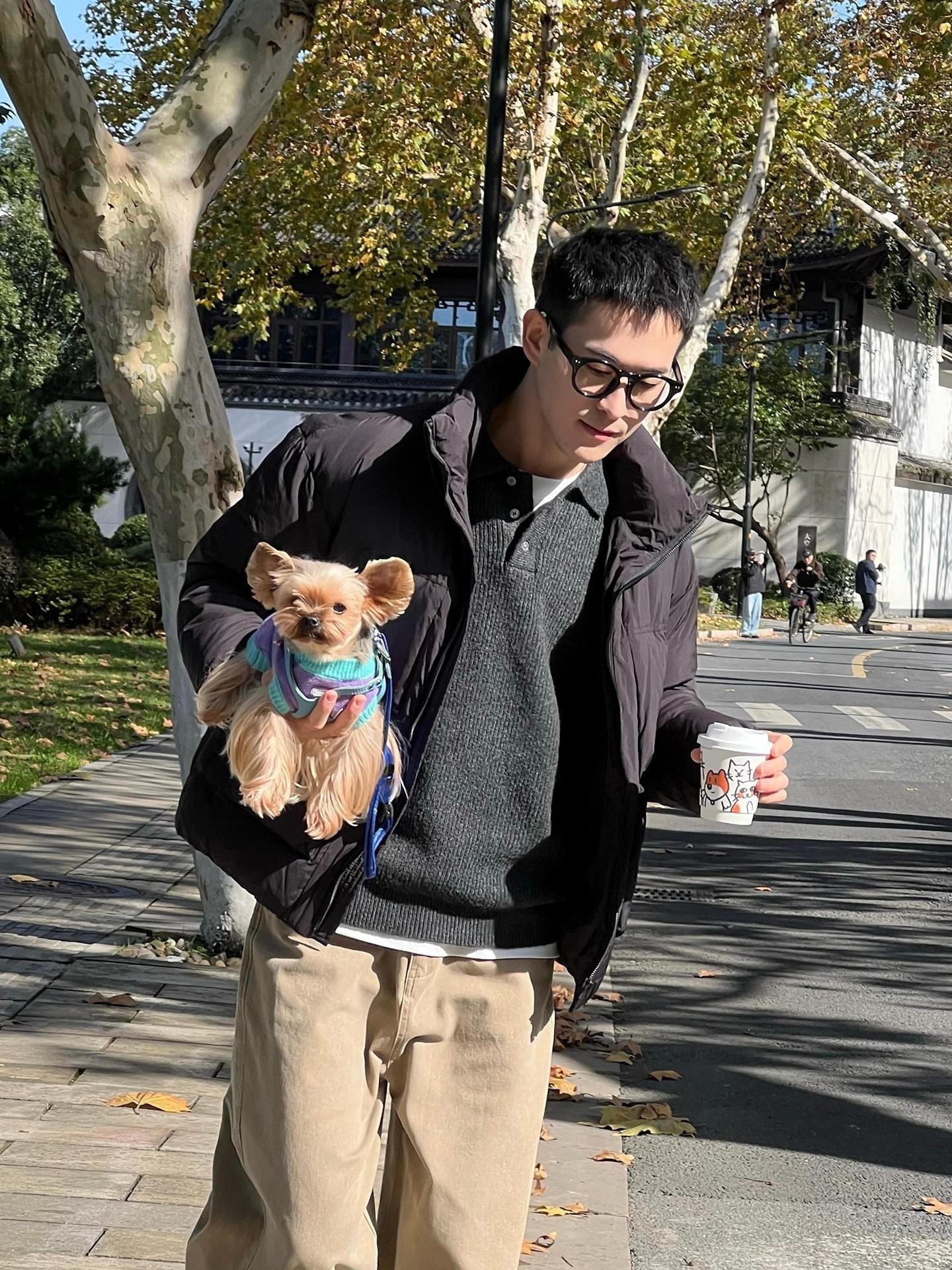 boy Boy Boy Boy Japanese Style Casual Light Lapel Sweater For Men, Autumn Lazy Polo Knitwear, Simple Versatile Loose Top_voghion.com