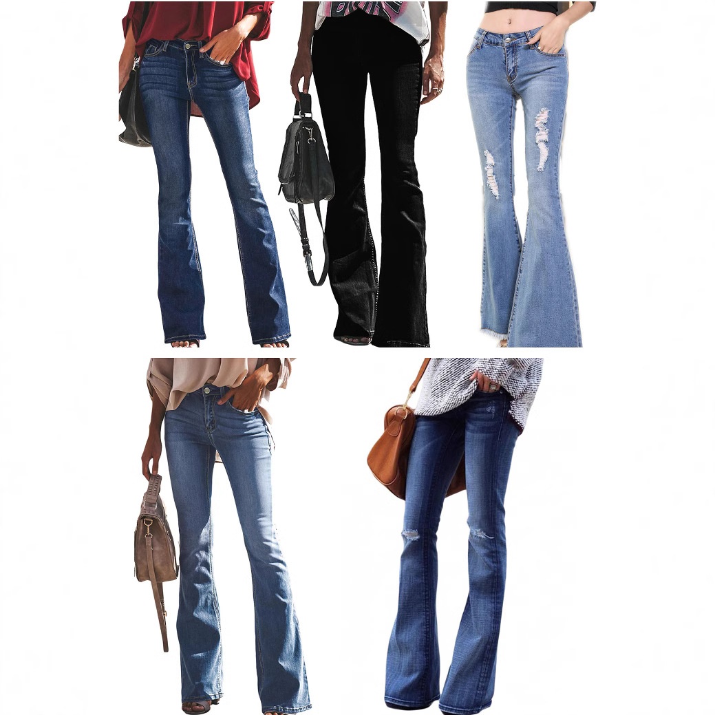 ChicShe Trendy European And American Foreign Trade Hot Flared Combo Independent Station Jeans_voghion.com