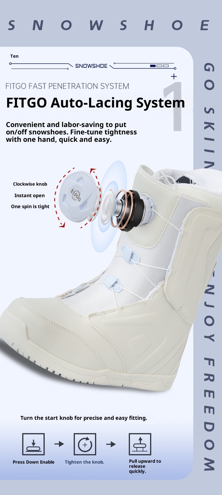 Zees Lanke Sneeuwschoenen Outdoor Ski-uitrusting Heren en Dames Snowboardlaarzen Waterdicht Warm Plat Bloem Carving Schaatsen_voghion.com