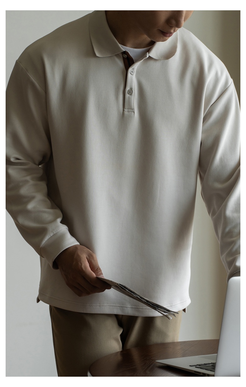 ragazzo Ragazzo Vecchio Stile Italiano in Cotone Tridimensionale con Strato d'Aria Leggero e Caldo Polo da Uomo Autunno e Inverno 2025_voghion.com