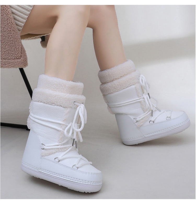 Zees Y035 Export European Lamb Wool High Tube Suede Space Women's Ski Northeast Snow Country Moon Boots Warm_voghion.com