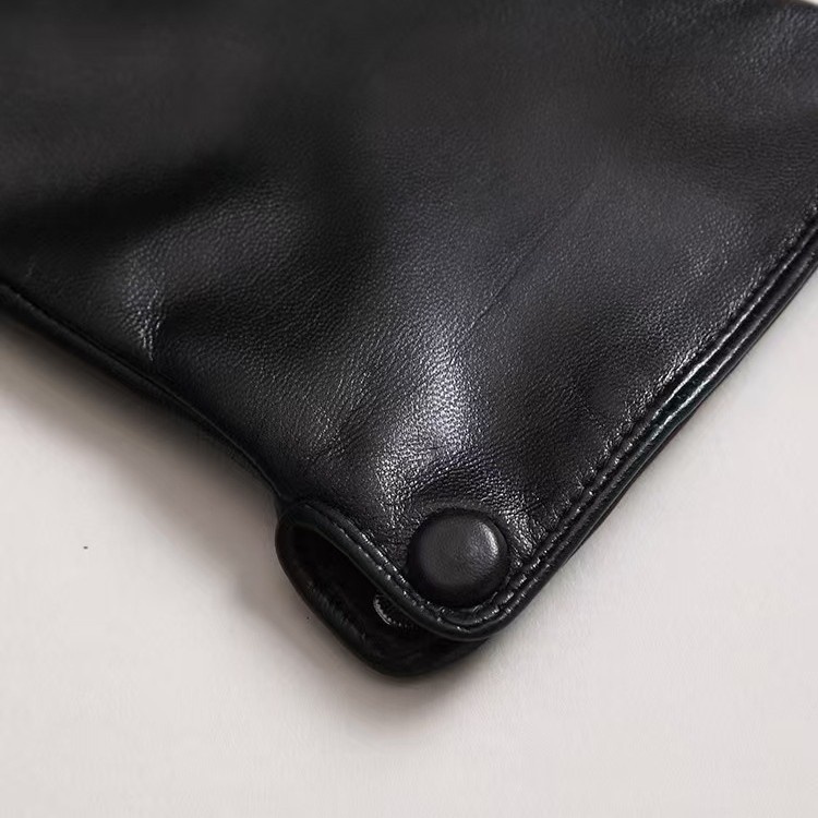 ragazzo Ragazzo Uomo Strato superiore in pelle di pecora Touchscreen Sottile foderato in pile Anti-freddo Caldo Autunno Inverno Guida Equitazione Vera pelle_voghion.com