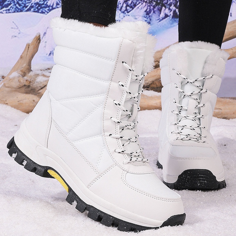 Zees Zees Women's Snow Winter Fleece Lined Thickened New Style Northeast Cotton Shoes Waterproof Non-Slip Outdoor Skiing Mid-Calf_voghion.com