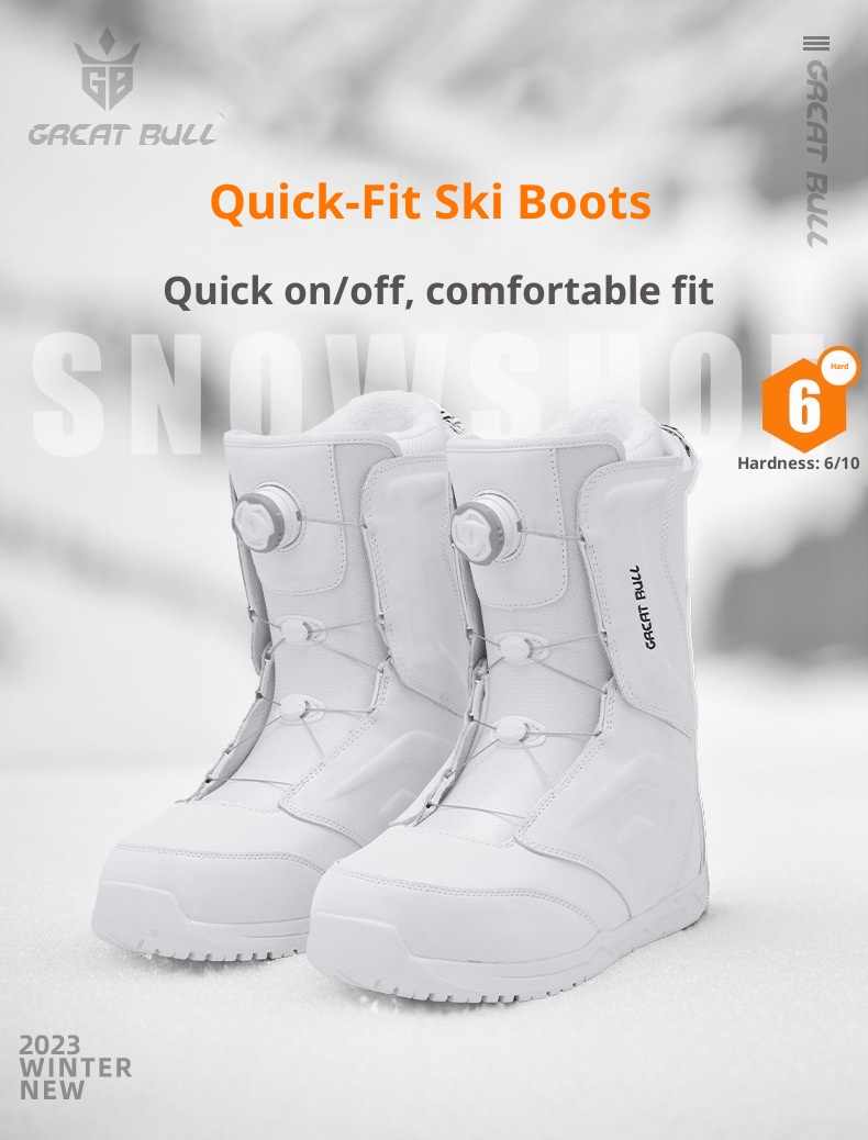 Zees GREAT URUS Snowboarding Shoes Quick Wear Ski Boots For Men And Women Park Carving Freestyle All-around Waterproof Warm_voghion.com