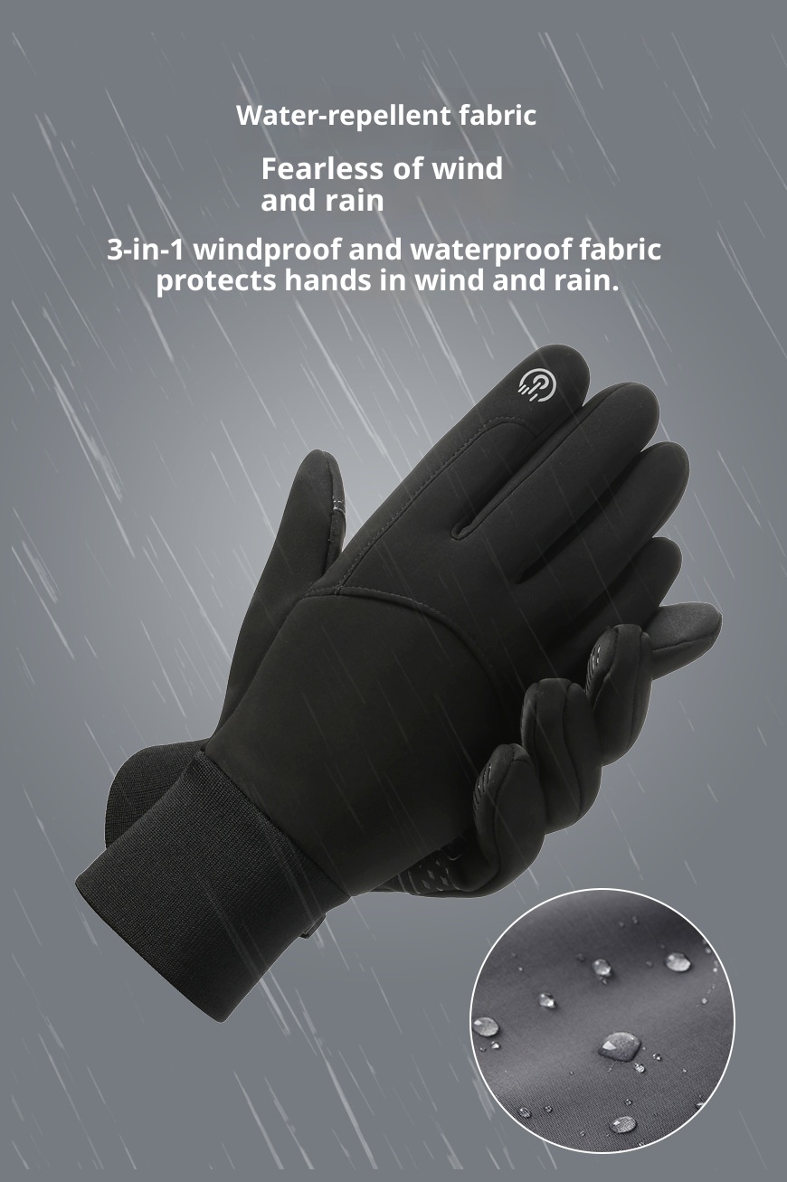 Jungen-Handschuhe für Herbst und Winter, warm, geeignet für Radfahren, Skifahren, Bergsteigen, Autofahren, Reiten, Fleece, Touchscreen-kompatibel, rutschfest_voghion.com