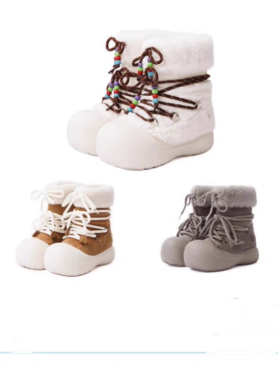 Zees Thick-Soled Warm Furry Snow Short For Women 2025 New Winter Height-Increasing Moon Ugly-Cute Ski High Boots_voghion.com