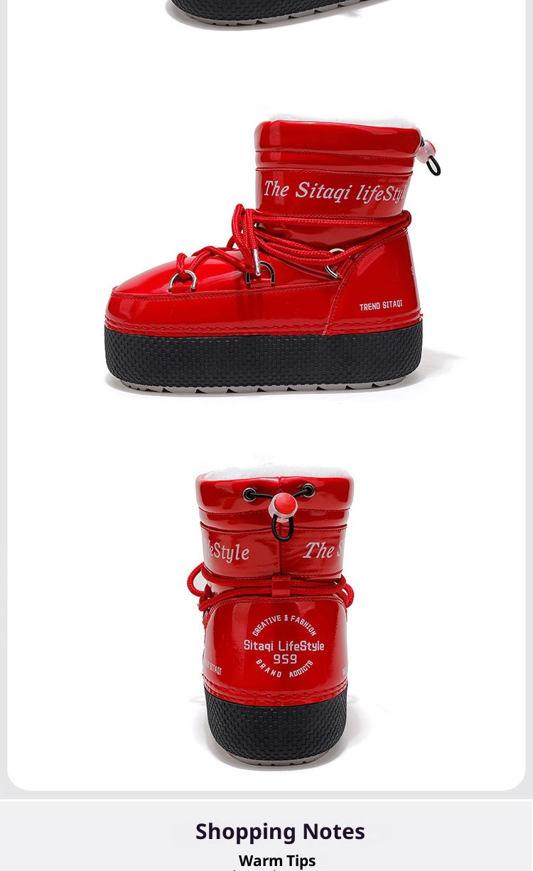 Zees Multi-Bright Color Parent-Child Children's Boys And Girls Ski Thick-Soled Space Moon Thickened Waterproof Non-Slip Warm_voghion.com