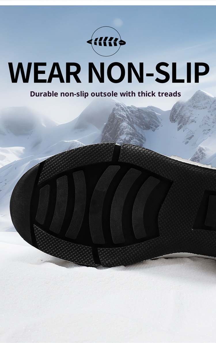 Zees Northeast Winter Outdoor Snow Boots Women, Fleece-Lined, Thickened, Warm Cotton Shoes, Waterproof, Anti-Slip, Suitable_voghion.com