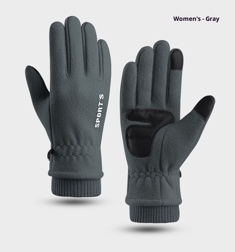 boy Boy Boy Warm M's Polar Fleece Winter Fleece-Lined Thicked Windproof Cold-Proof Outdoor Riding Sports Touch Scre Gloves_voghion.com