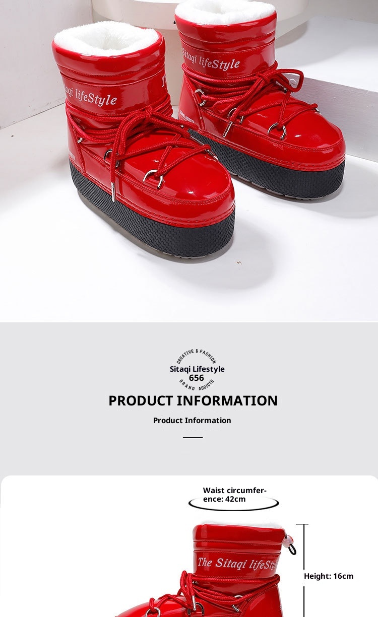 Zees Multi-Bright Color Parent-Child Children's Boys And Girls Ski Thick-Soled Space Moon Thickened Waterproof Non-Slip Warm_voghion.com