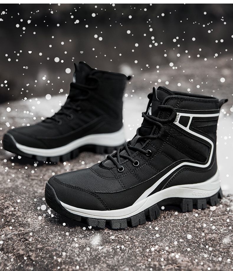 Zees Northeast Winter Boots For Women, Waterproof, Non-Slip, Warm, Fleece-Lined, Thickened, Comfortable, Outdoor Hiking, Snow_voghion.com