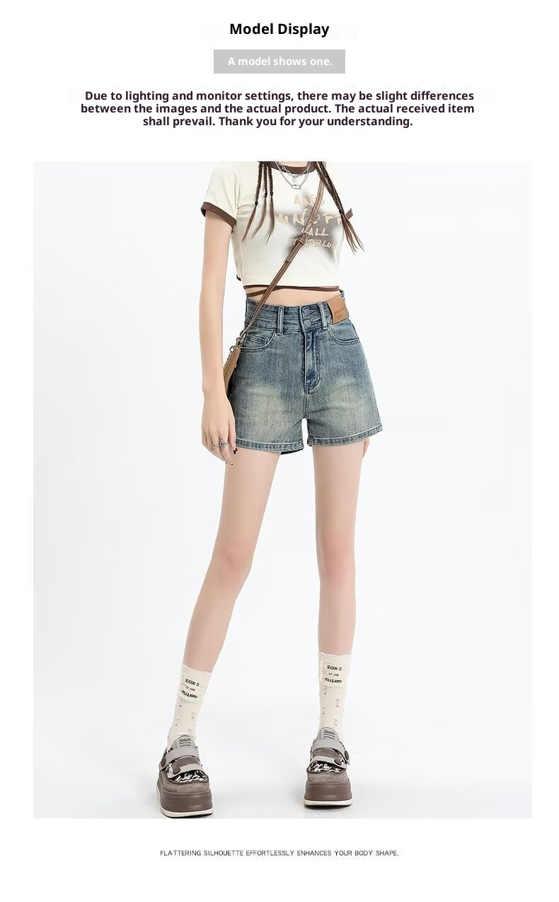 ChicShe Amerikaanse Retro Distressed High-Waisted Jeans voor Dames Zomermeisjes Chic Slim Fit Hotpants Ins Trendy Shorts_voghion.com