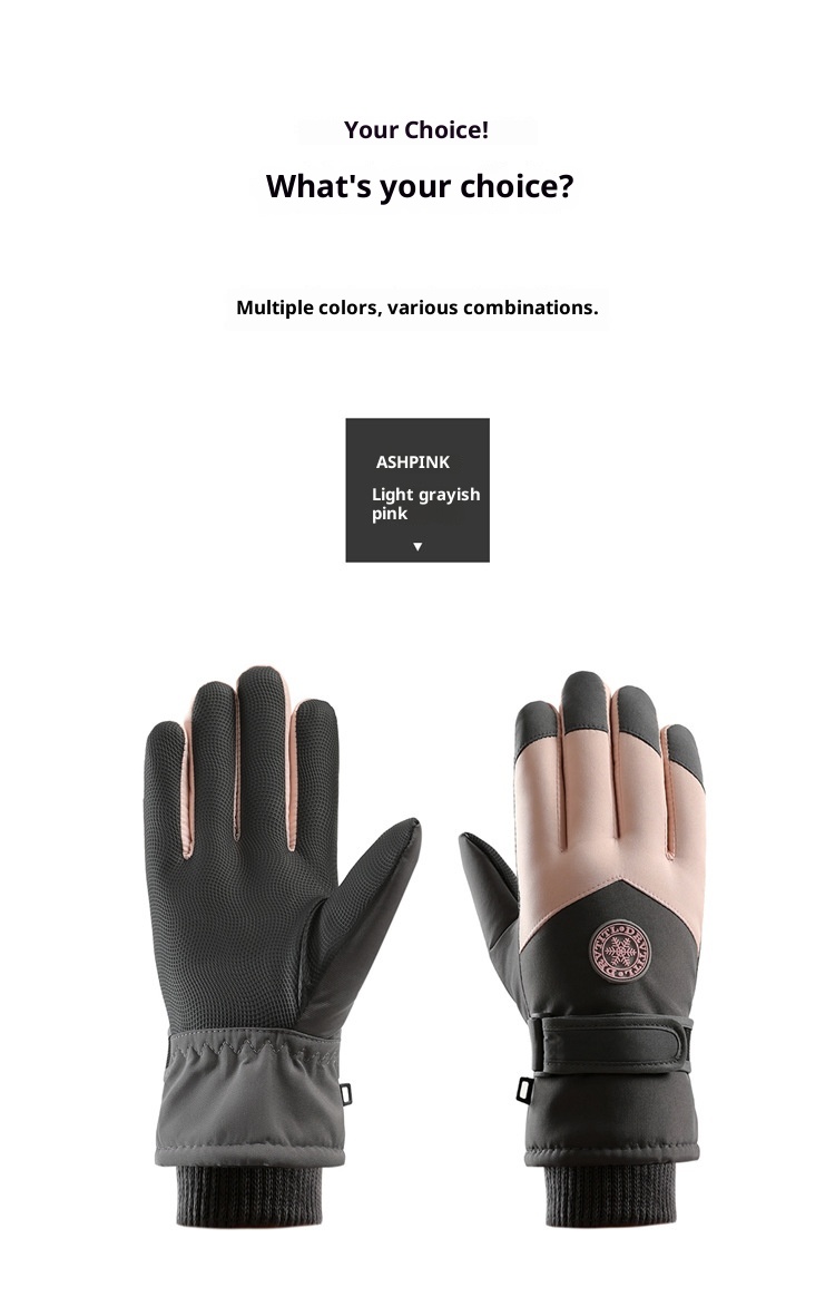 boy Boy Women's Ski Cycling Men's Touchscreen Cold-Proof Winter Warm Gloves Electric Bike Fleece-Lined_voghion.com
