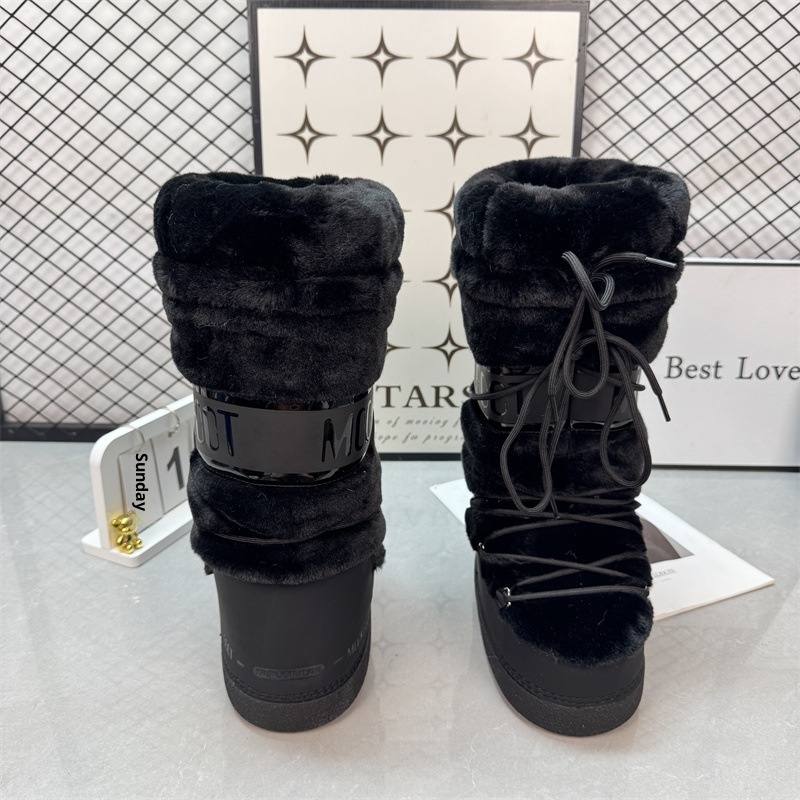 Zees 2025 Winter New Upgraded Moon Snow Damen-Skischuhe mit hohem Schaft, Schnürung, rutschfest und warm_voghion.com