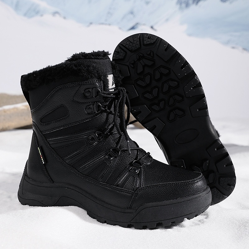 Zees Dames Outdoor Wandelschoenen Sneeuwschoenen Waterdicht Antislip Winter Fleece Gevoerd Verdikt Skischoenen Hoog Top Northeast Katoenen Schoenen_voghion.com