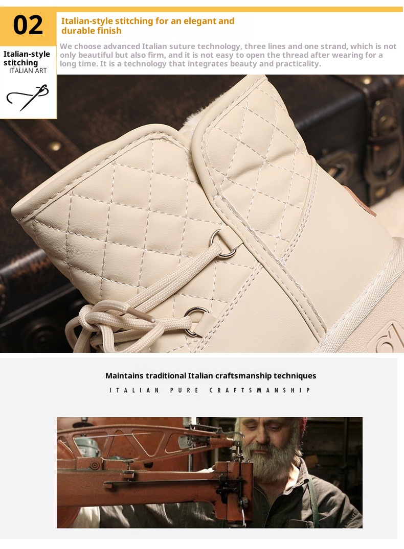 Zees Country Tour Special Same Style Height-Increasing Snow Space Walk Ski Boots Non-Slip Warm 5911_voghion.com