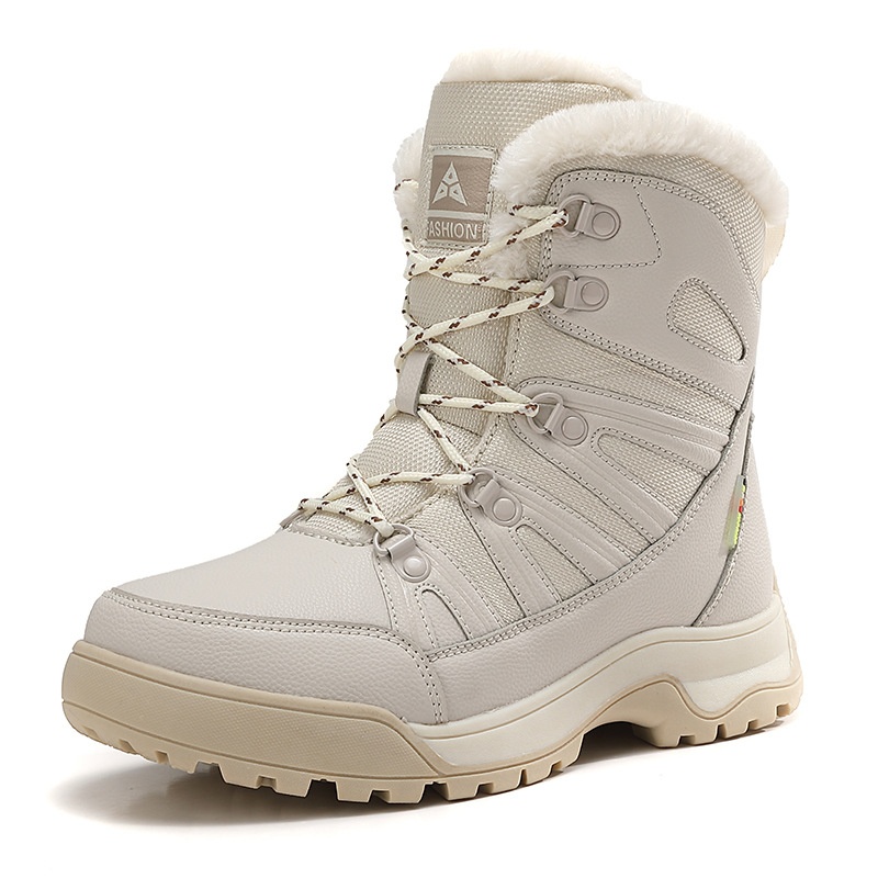 Zees Dames Outdoor Wandelschoenen Sneeuwschoenen Waterdicht Antislip Winter Fleece Gevoerd Verdikt Skischoenen Hoog Top Northeast Katoenen Schoenen_voghion.com