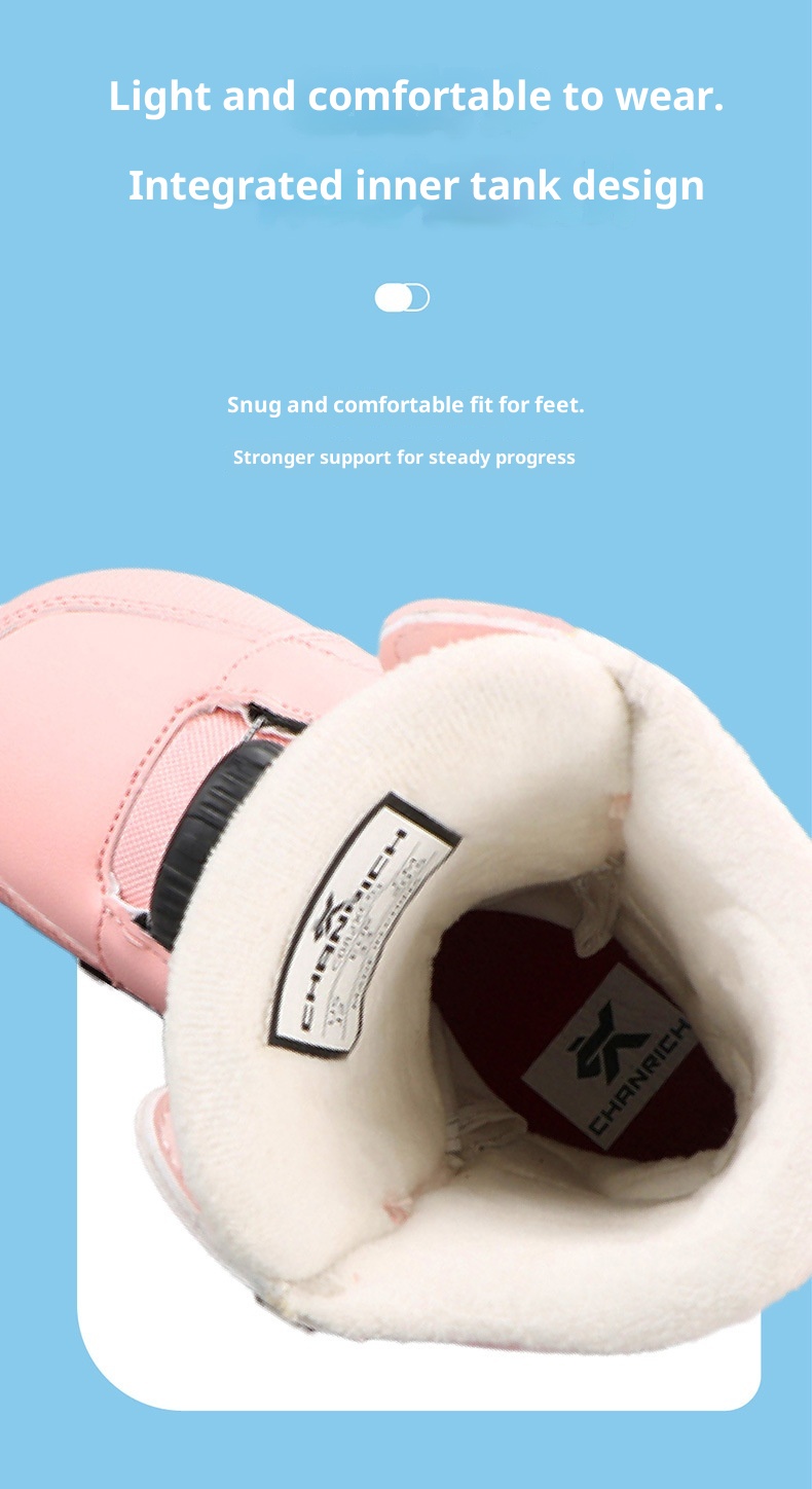 Zees Equipment Kinder Snowboardschoenen Stalen Gesp Snelle Aantrek Jeugd Antislip Skischoenen Waterdicht_voghion.com