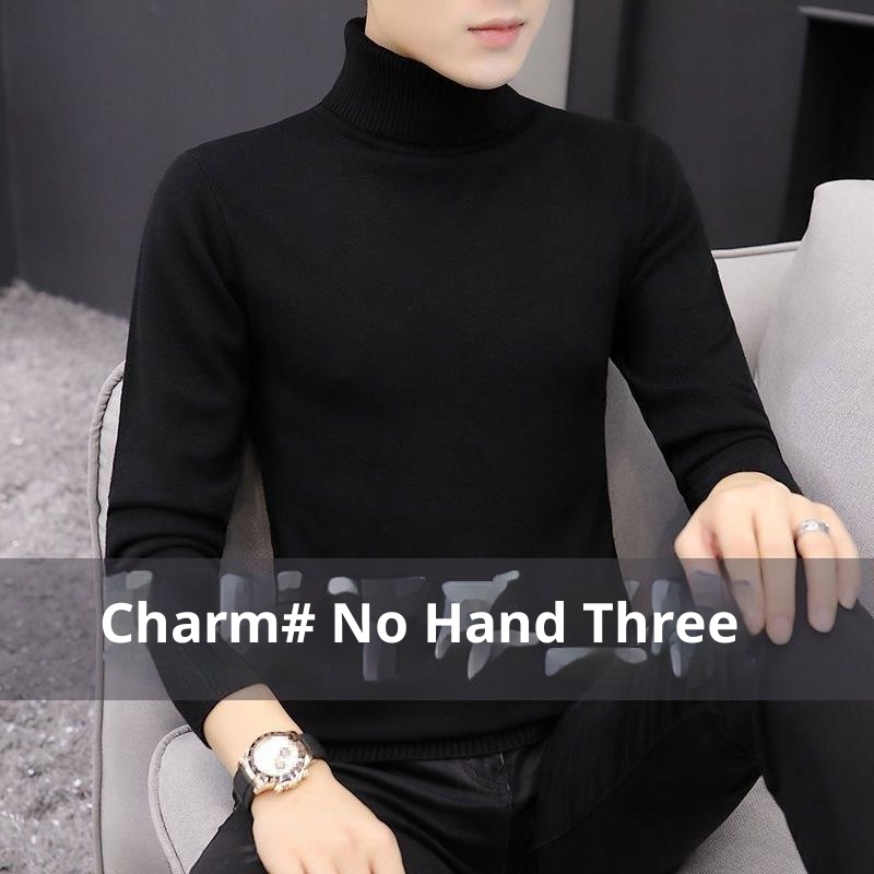 boy Boy Boy Boy Cross-Border Men's Knitted Warm Base Layer Slim Fit Half Turtleneck Korean Style Inner Wear Stylish Fuzzy Sweater Top_voghion.com