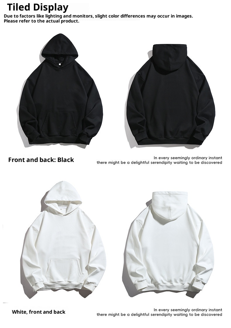boy Hanlu Solid Color Basic Hooded Sweatshirt Men's Trendy Loose Versatile Spring Japanese Style Casual Jacket_voghion.com