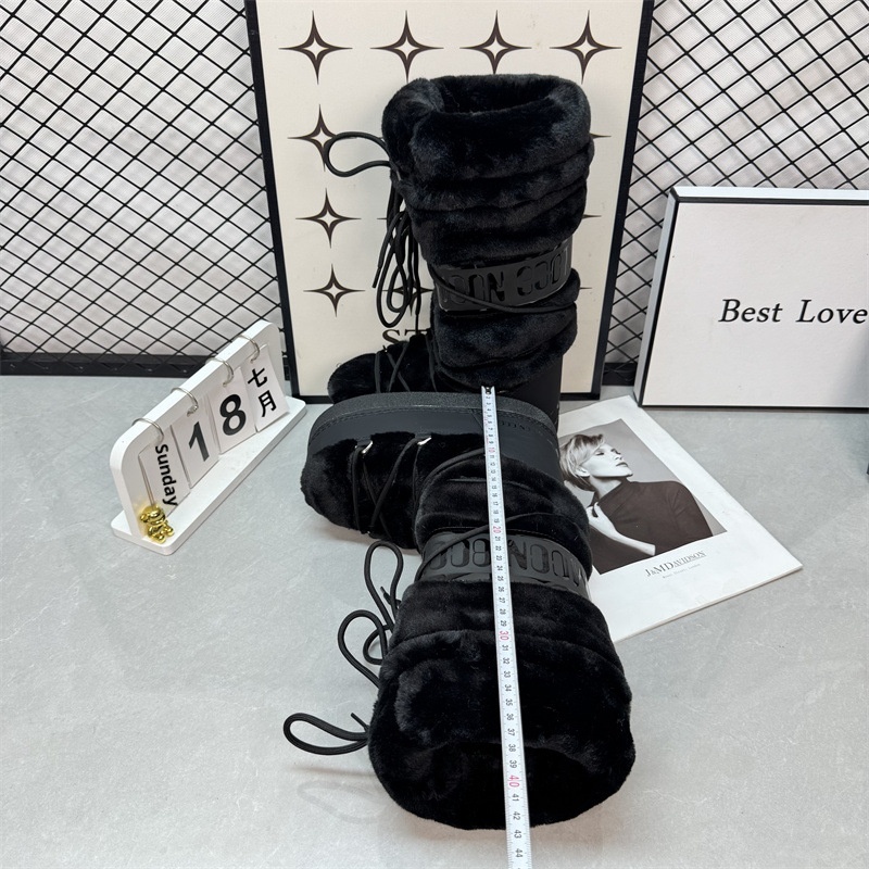 Zees 2025 Winter New Upgraded Moon Snow Damen-Skischuhe mit hohem Schaft, Schnürung, rutschfest und warm_voghion.com