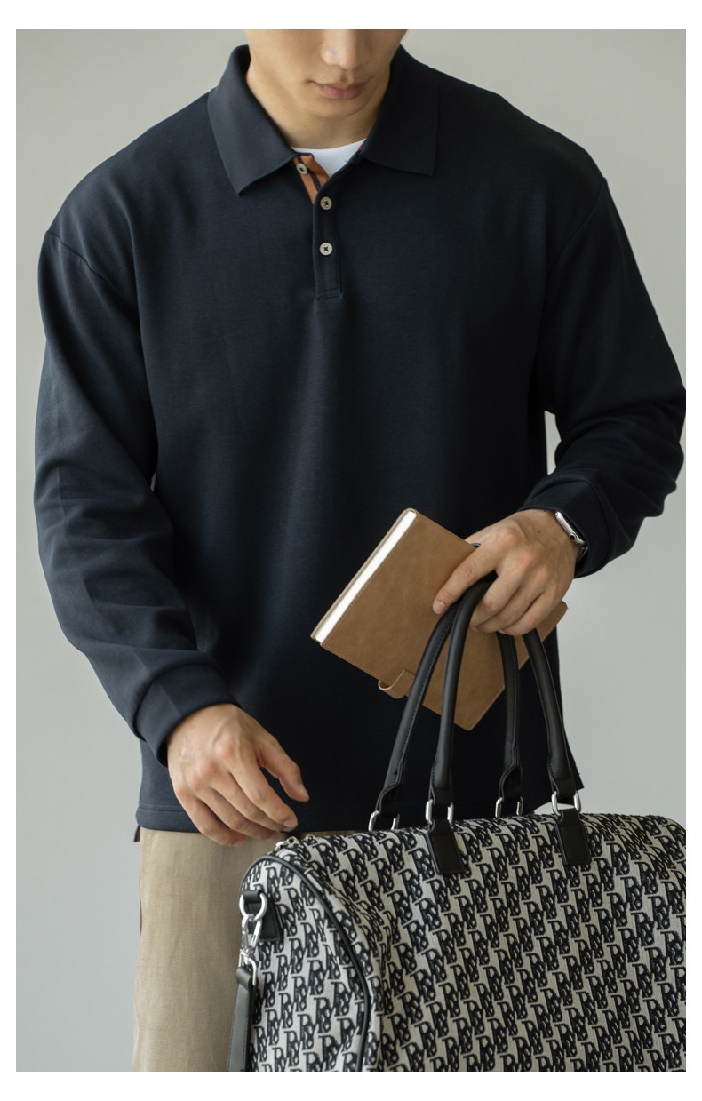 ragazzo Ragazzo Vecchio Stile Italiano in Cotone Tridimensionale con Strato d'Aria Leggero e Caldo Polo da Uomo Autunno e Inverno 2025_voghion.com