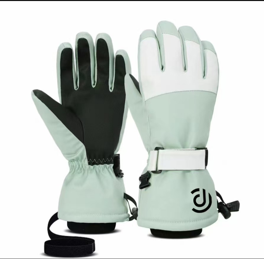 Guanti da sci invernali per bambini, foderati in pile, spessi, caldi, per bici elettrica, antiscivolo, impermeabili, touchscreen, stile coppia_voghion.com