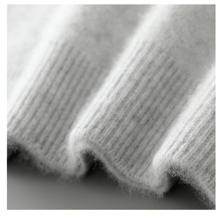 boy Boy Boy Boy 100% Pure Wool Sweater For Men, Half Turtleneck, Thickened Business Cashmere Sweater, Loose Knitted Base Shirt_voghion.com