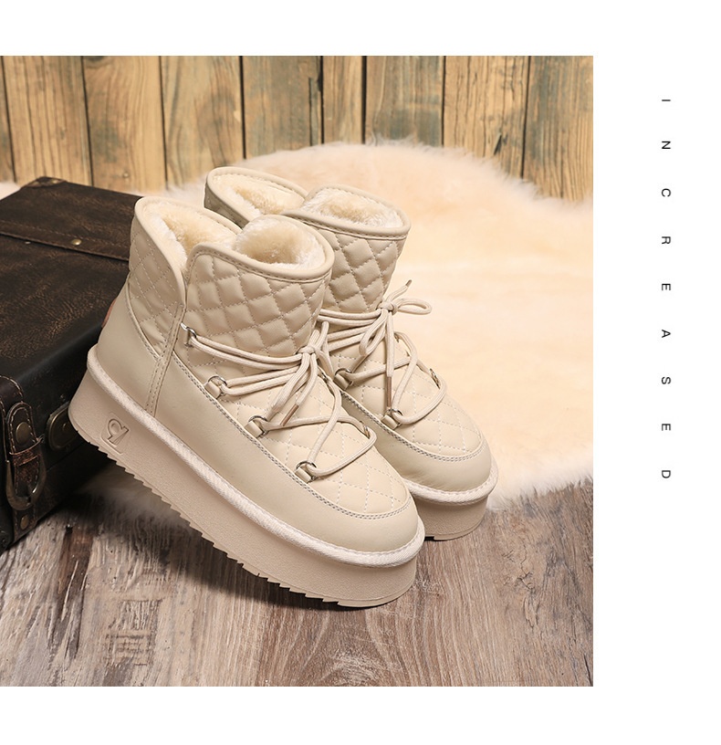 Zees Waterproof Boots For Women, Fleece-Lined Thickened, Country Travel And Skiing Special Space Walking Boots, Thick Sole_voghion.com