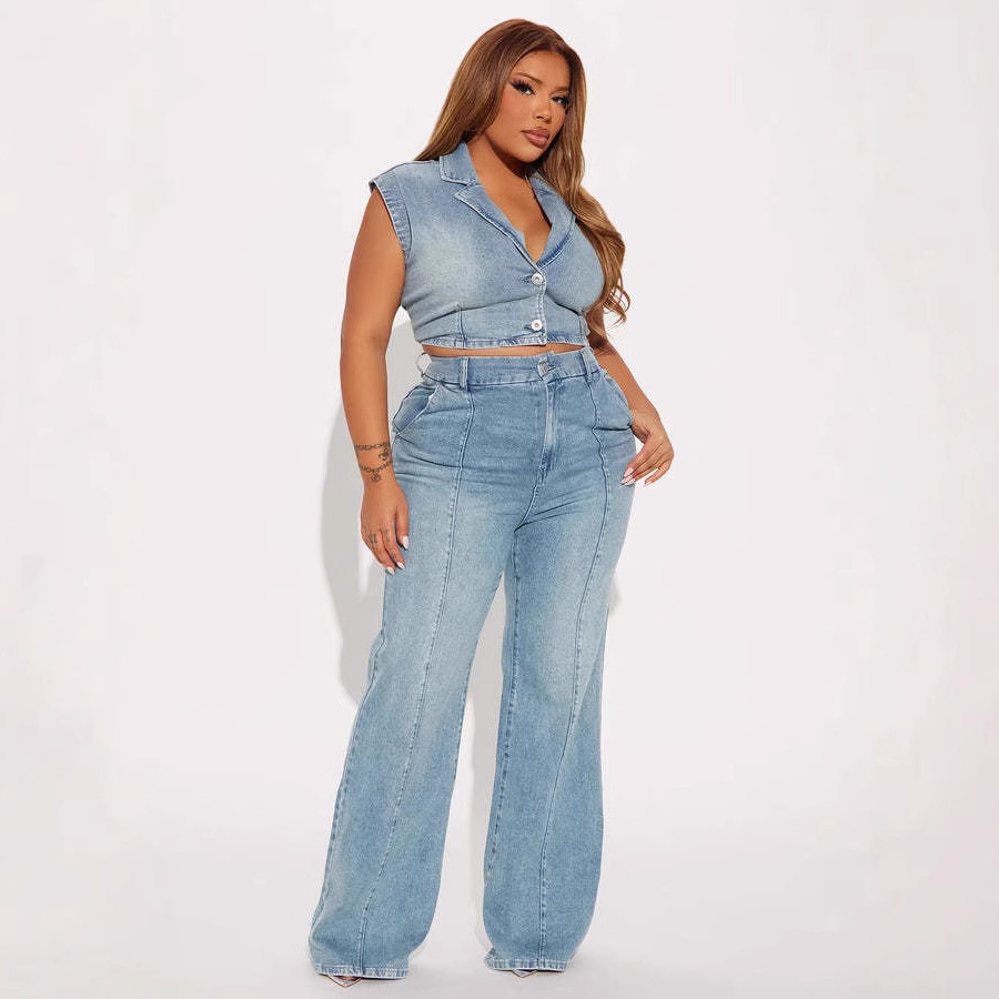 ChicShe Losse Nieuwe Grensoverschrijdende Europese en Amerikaanse Mode Rechte Broeken Gewassen Straatjeans Voor Vrouwen met een Slanke Taille_voghion.com