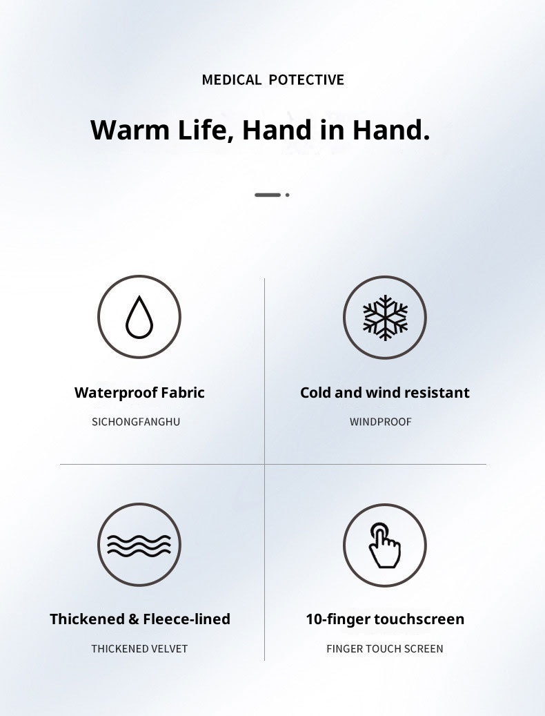 Boy Ski 2025 Winter Herren und Damen Outdoor Bergsteigen Winddicht Kältedicht Fleecegefüttert Touchscreen Verdickt Warme Handschuhe_voghion.com
