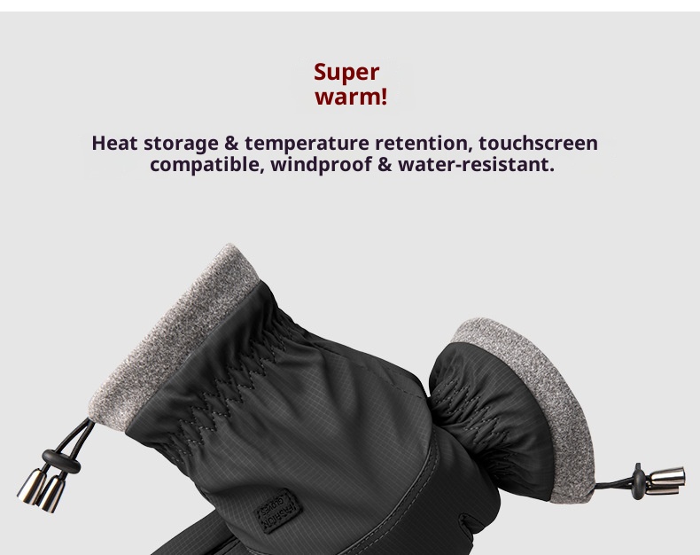 boy Boy Cycling Men Fleece Lined Thickened Warm Women Windproof Touchscreen Winter Electric Bike Gloves_voghion.com