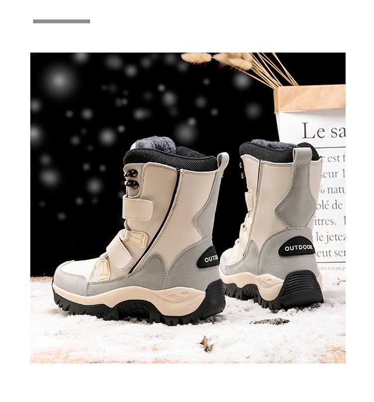 Zees Cross-Border Snow Boots Women, Mid-Calf, Warm, Fleece-Lined, Plus Size, Winter Waterproof, Non-Slip, Northeast Outdoor_voghion.com