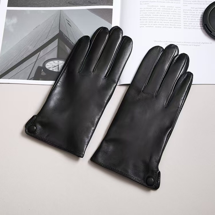 ragazzo Ragazzo Uomo Strato superiore in pelle di pecora Touchscreen Sottile foderato in pile Anti-freddo Caldo Autunno Inverno Guida Equitazione Vera pelle_voghion.com