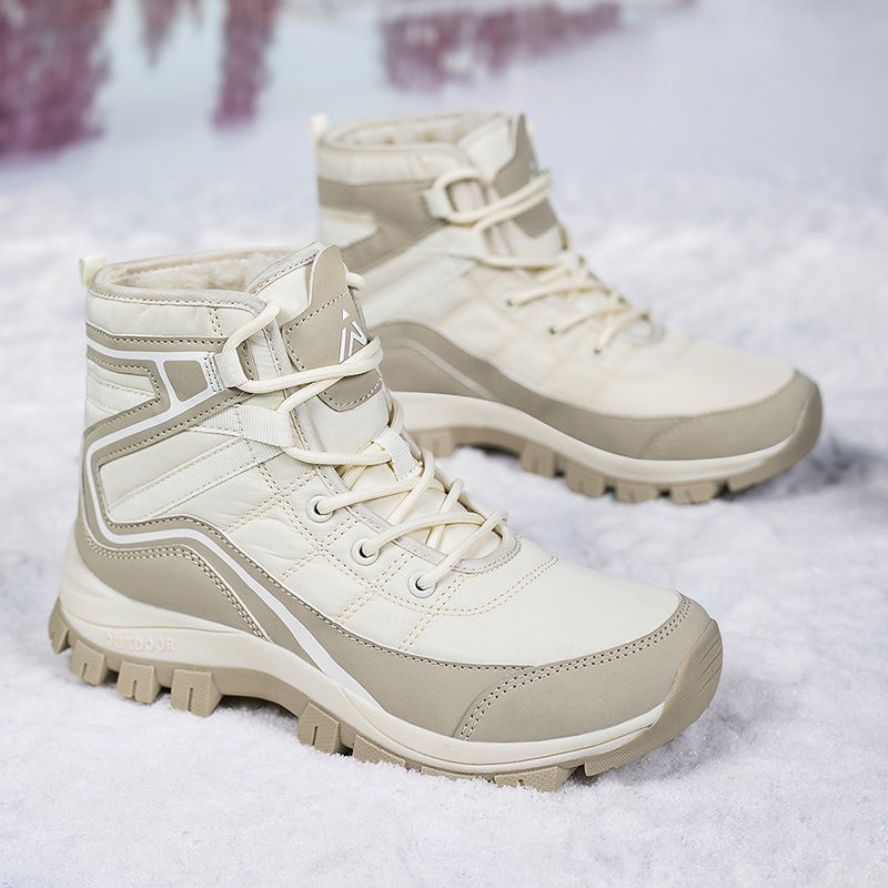 Zees Northeast Winter Boots For Women, Waterproof, Non-Slip, Warm, Fleece-Lined, Thickened, Comfortable, Outdoor Hiking, Snow_voghion.com