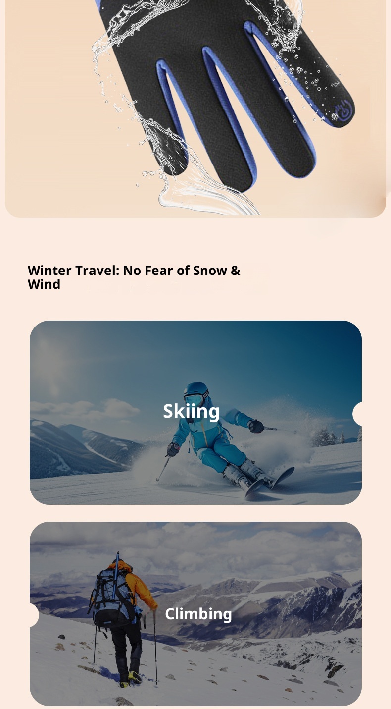 boy Boy Autumn Winter Ski For Men And Women, Outdoor Cycling Sports Fashion, Warm Fleece-lined, Windproof, Waterproof,_voghion.com