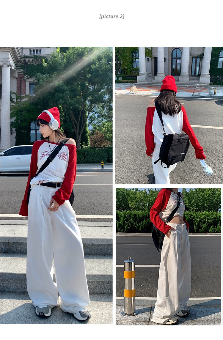 ChicShe YC&2 Color Retro High Waist Loose Wide Leg Pants Draped Floor-Length Pleated Versatile Slimming Straight Jeans For Women_voghion.com