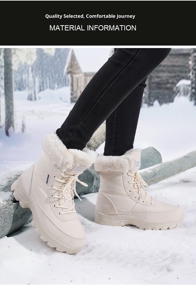 Zees Foreign Trade Outdoor antislip dikke warme katoenen schoenen voor dames Winter Northern Travel Ski Snowboots grote maat_voghion.com