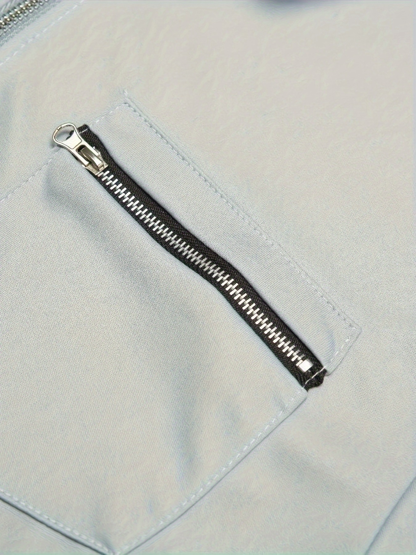 boy Boy Fashion Casual Golf Hiking Long Sleeve Solid Color Double Zipper Turn-Down Collar Sports Polo Shirt_voghion.com